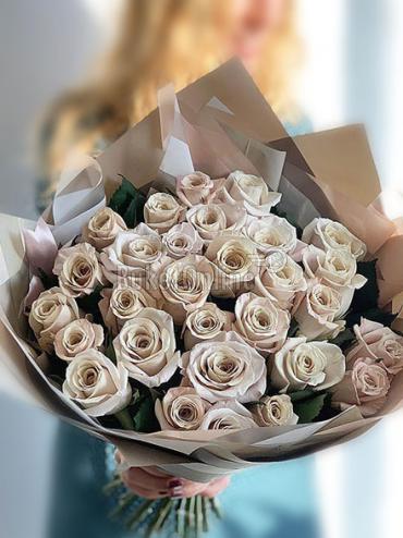 Цветы -  Букет из роз сорта Мента