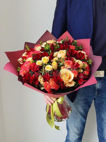 Букет цветов Кустовые розы - Формула любви