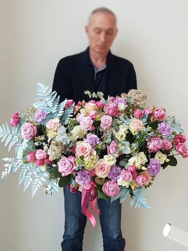 Букет цветов Шикарная корзина с розой