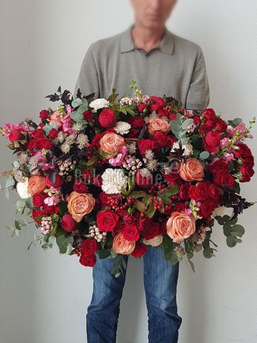 Цветы -  Кармен - корзина с экзотическими цветами