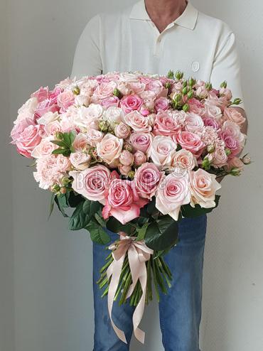 Цветы с доставкой Розовый микс
