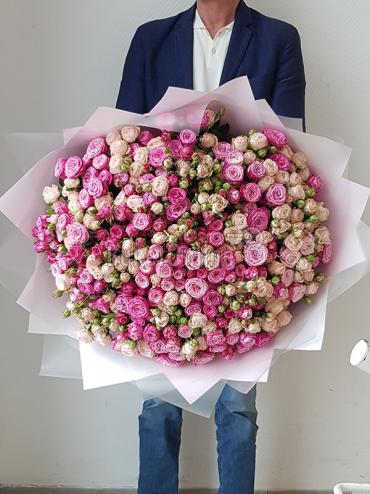 Цветы с доставкой 101 пионовидная кустовая роза