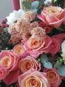 Букет с хризантемой и розой