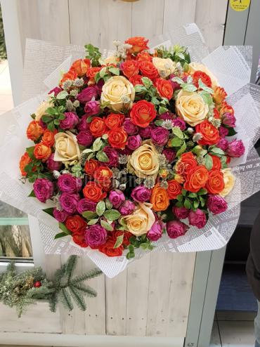 Цветы с доставкой Микс-букет из роз