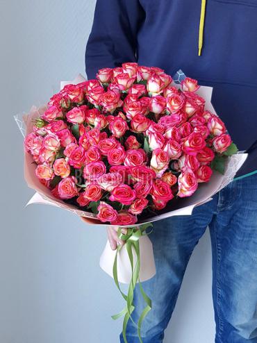 Цветы -  Букет из кустовых роз