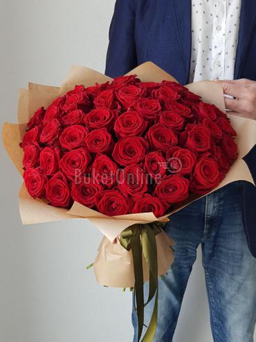 Букет цветов 51 Красная роза