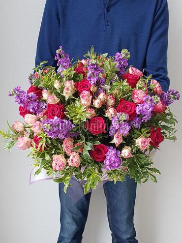 Цветы с доставкой Корзинка цветов на День Рождения