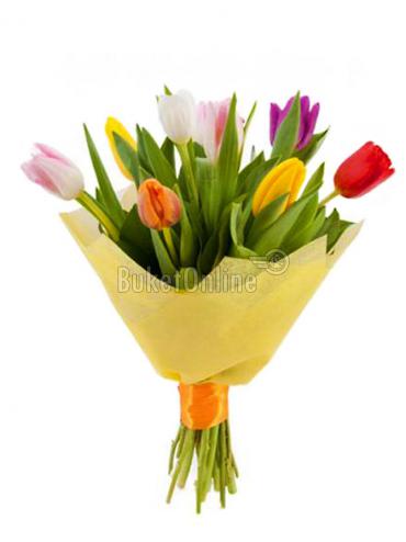 Цветы с доставкой Букет из 9 тюльпанов