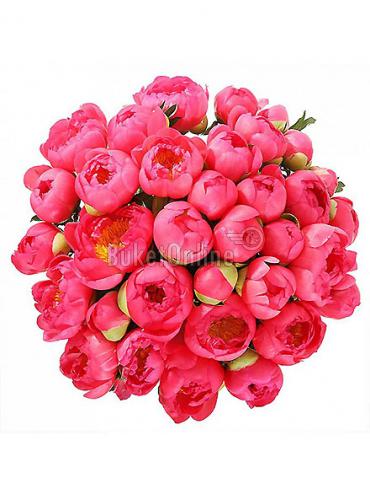 Букет цветов Рубиновая страсть