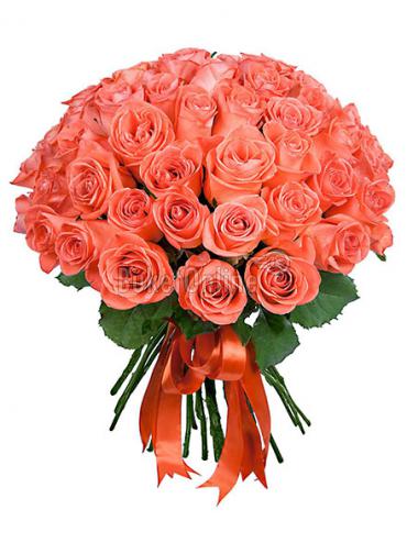 Букет цветов 51 оранжевая роза