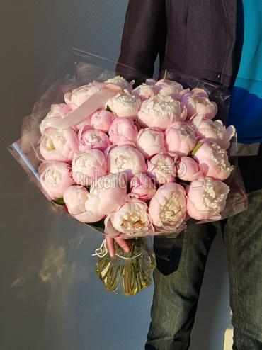 Букет цветов Розовые пионы