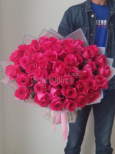 Цветы -  Эквадорская роза - 51 цветок