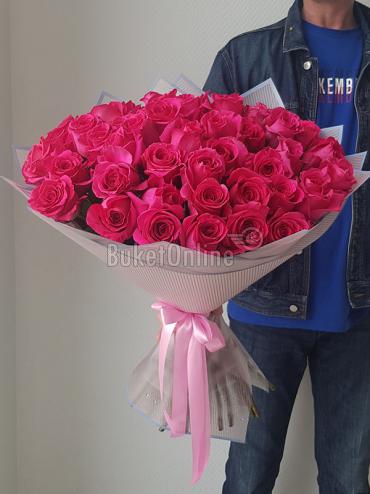 Букет Эквадорская роза - 51 цветок