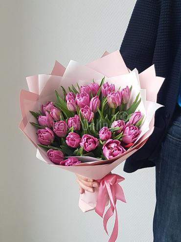 Цветы с доставкой 25 пионовидных тюльпанов