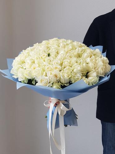 Цветы с доставкой 101 роза ''С рождением сына''