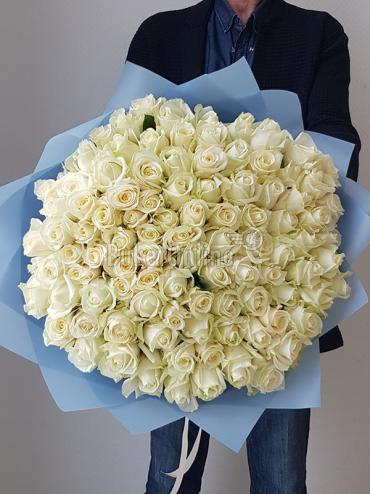 Цветы с доставкой 101 роза ''С рождением сына''