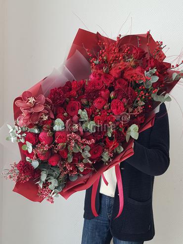Цветы -  ''Big Red'' - Огромный букет цветов