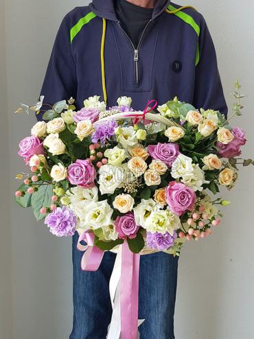 Цветы с доставкой Корзина на день рождения