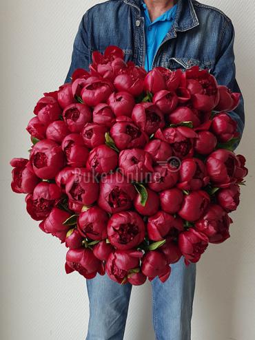 Букет цветов Пионы Ред Шарм