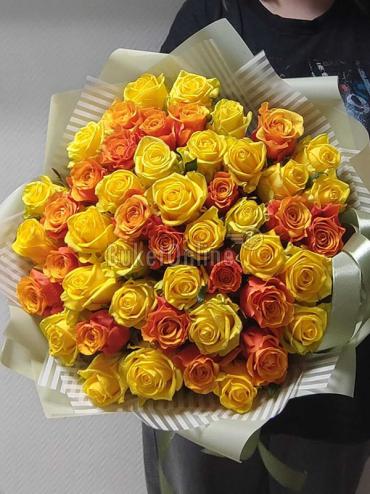 Доставка курьером Солнышко - желтые розы